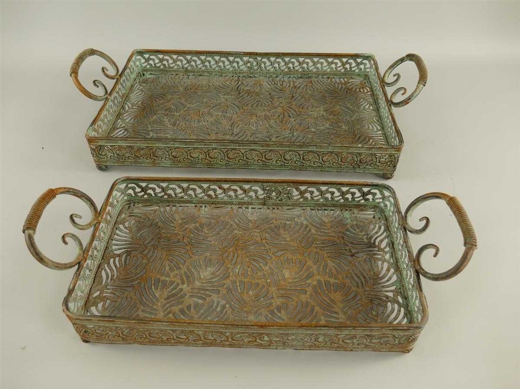 [LA-59960] Tray Eisen Farbig. 2st. L 46/55cm Set! Bild 3