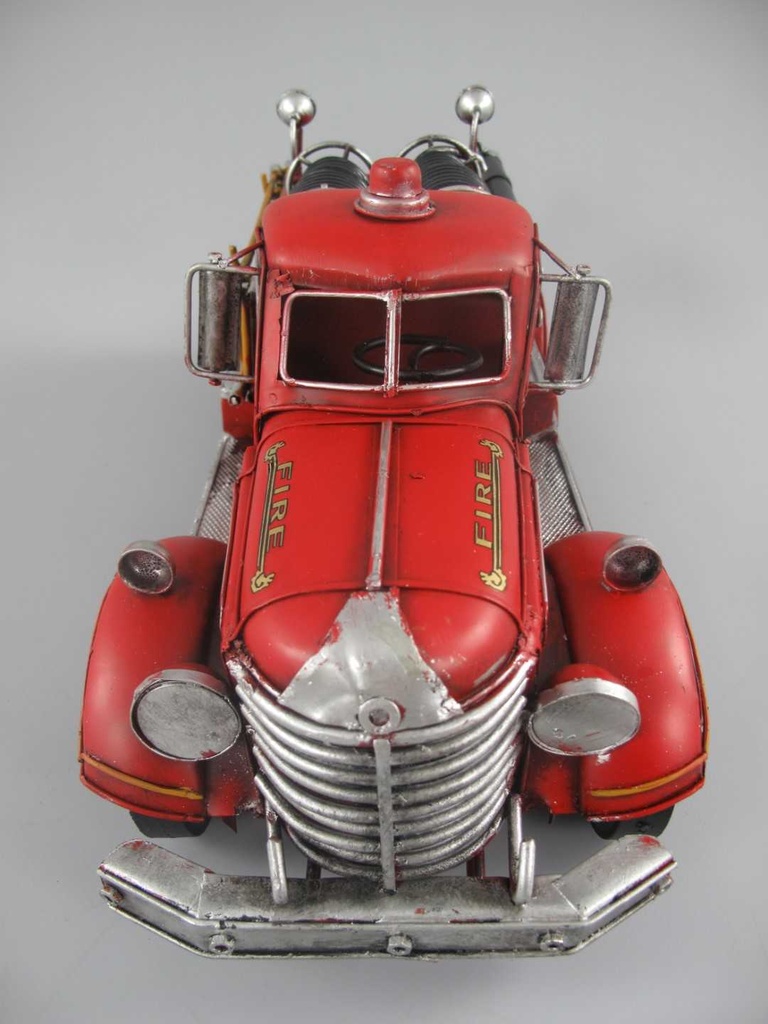 [LA-60033] Figur Skulptur Blechmodell Blechauto Modellauto Nutzfarzeug Feuerwehrwagen Bild 3