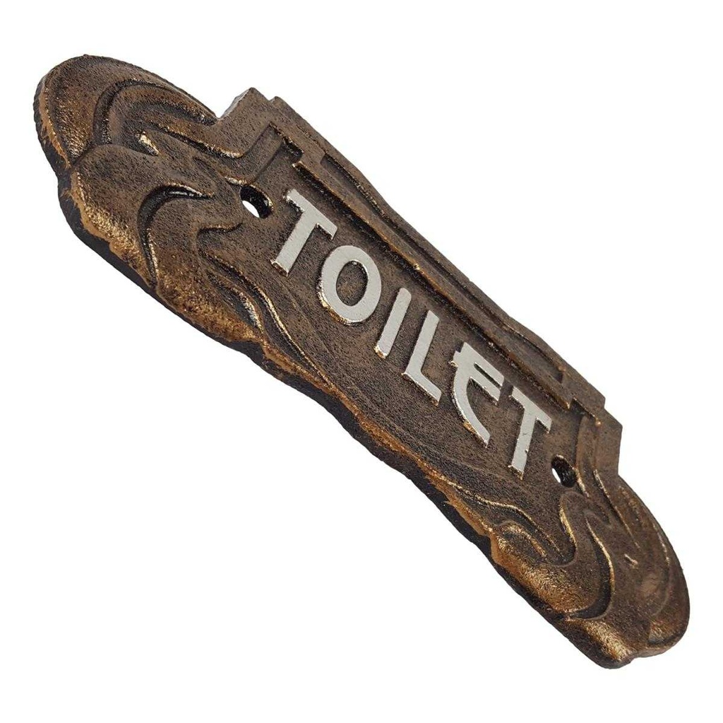 [LA-63091] Wandschild Wandplakette Gusseisen Art Nouveau Toilet Bild 2