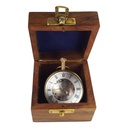 [LA-63724] Messing Kugeluhr mit Mechanischem Uhrwerk in Holzbox #63724 Bild 3