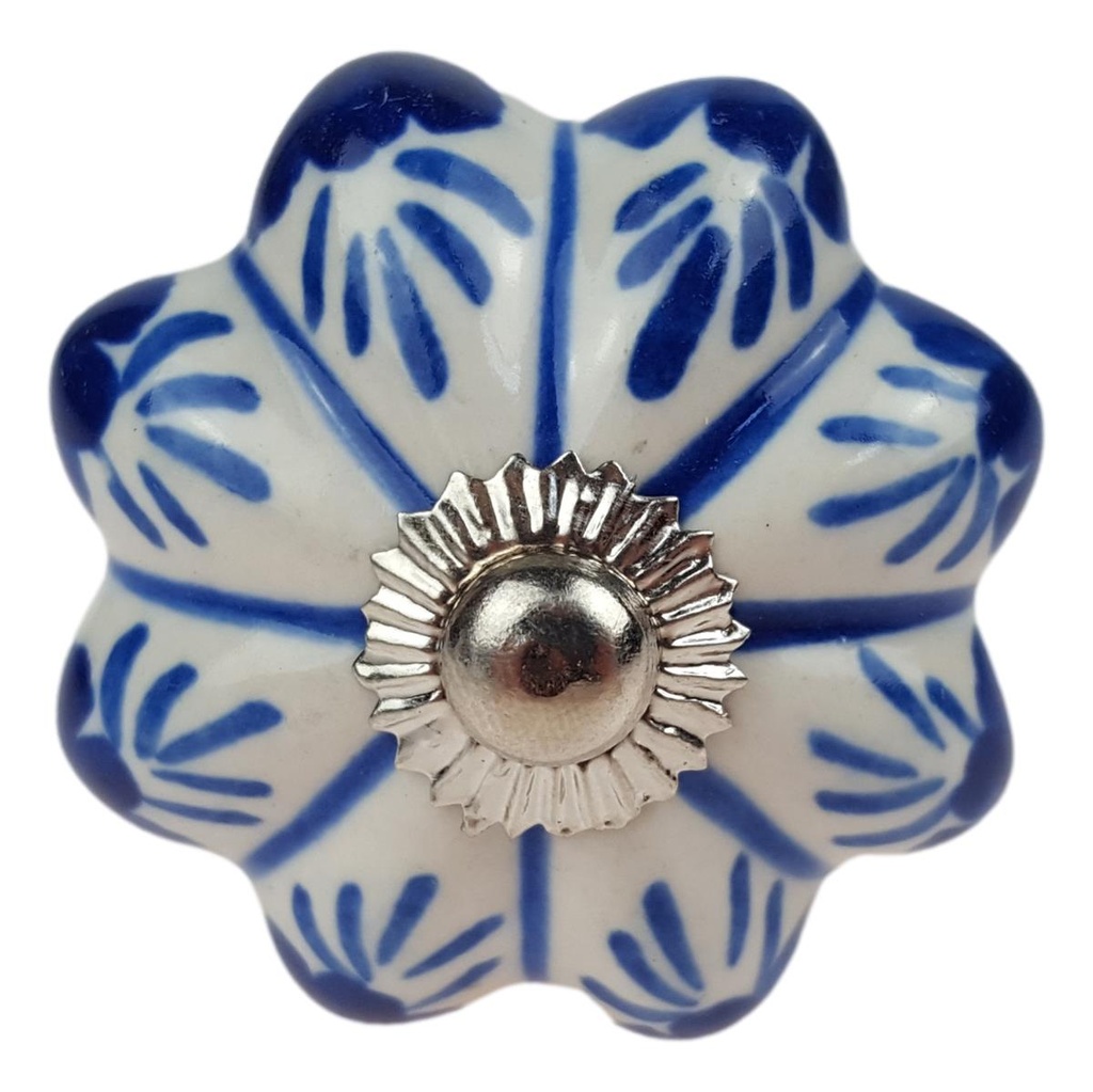 [LA-82127] Porzellanknopf Möbelgriff Schubladengriff Möbelknauf Blau-weiß Bild 2