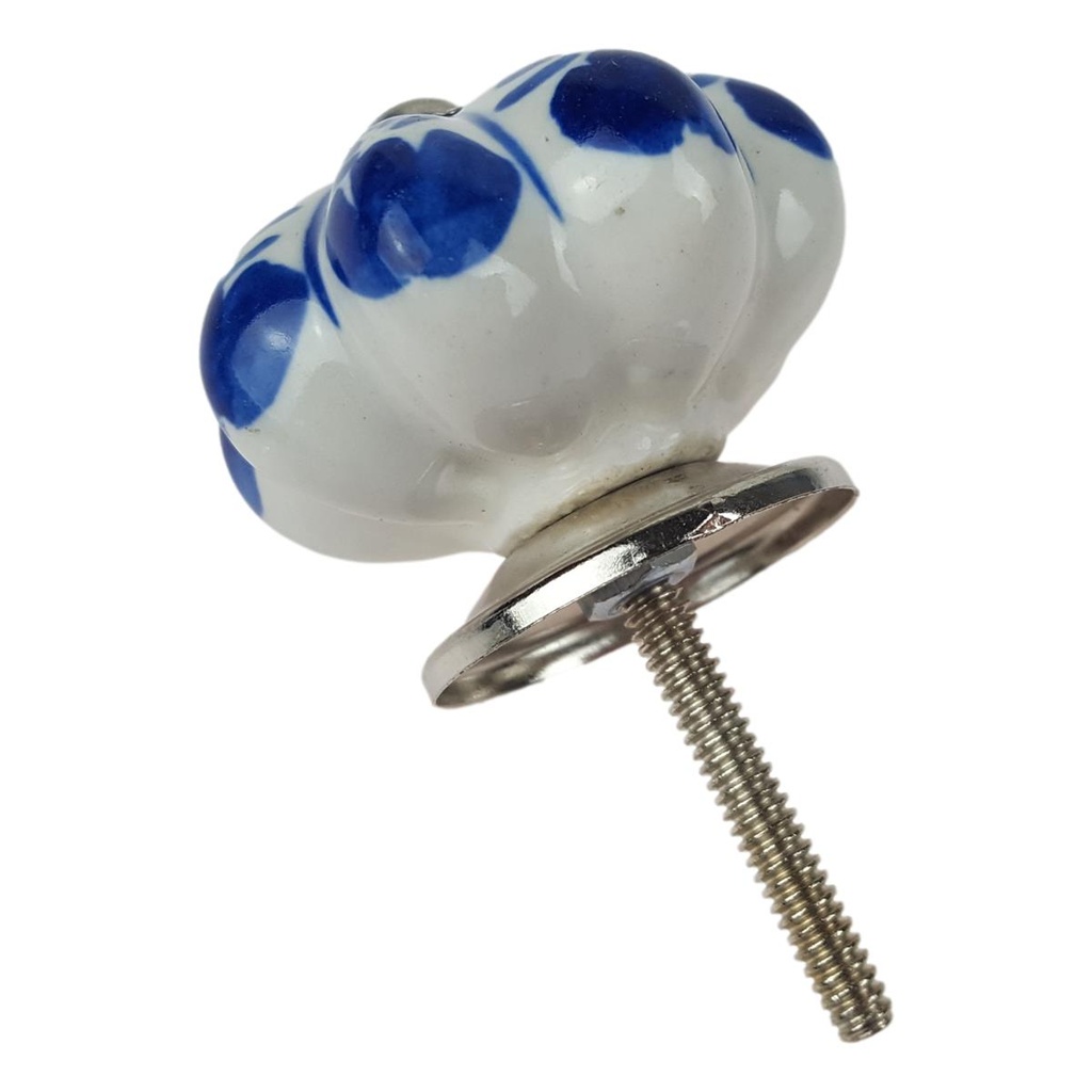 [LA-82127] Porzellanknopf Möbelgriff Schubladengriff Möbelknauf Blau-weiß Bild 3