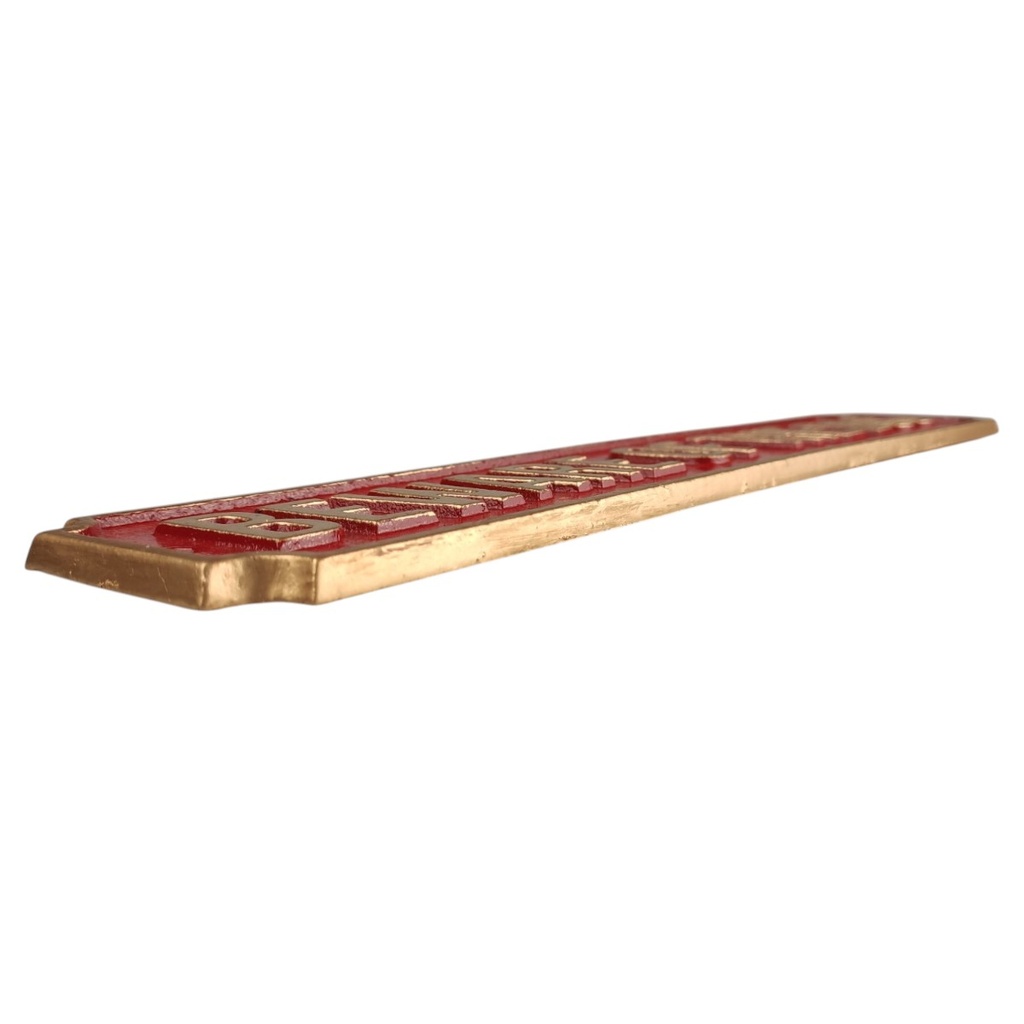 [LA-82613] Wandschild Wandplakette Gusseisen Beware Of The Dog Bild 4