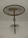 [LA-85712] Tisch rund Antik grün farbig Eisen H.70-D.40cm Bild 4