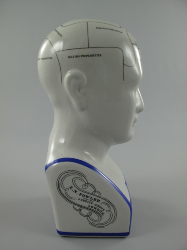 [LA-85754] Figur Skulptur Porzellankopf BLAU!!! H.30x16cm Bild 4