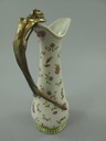 [LA-85819] Vase Porzellan/Mess. grün/Rosen H.25cm Bild 2