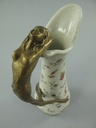[LA-85819] Vase Porzellan/Mess. grün/Rosen H.25cm Bild 3