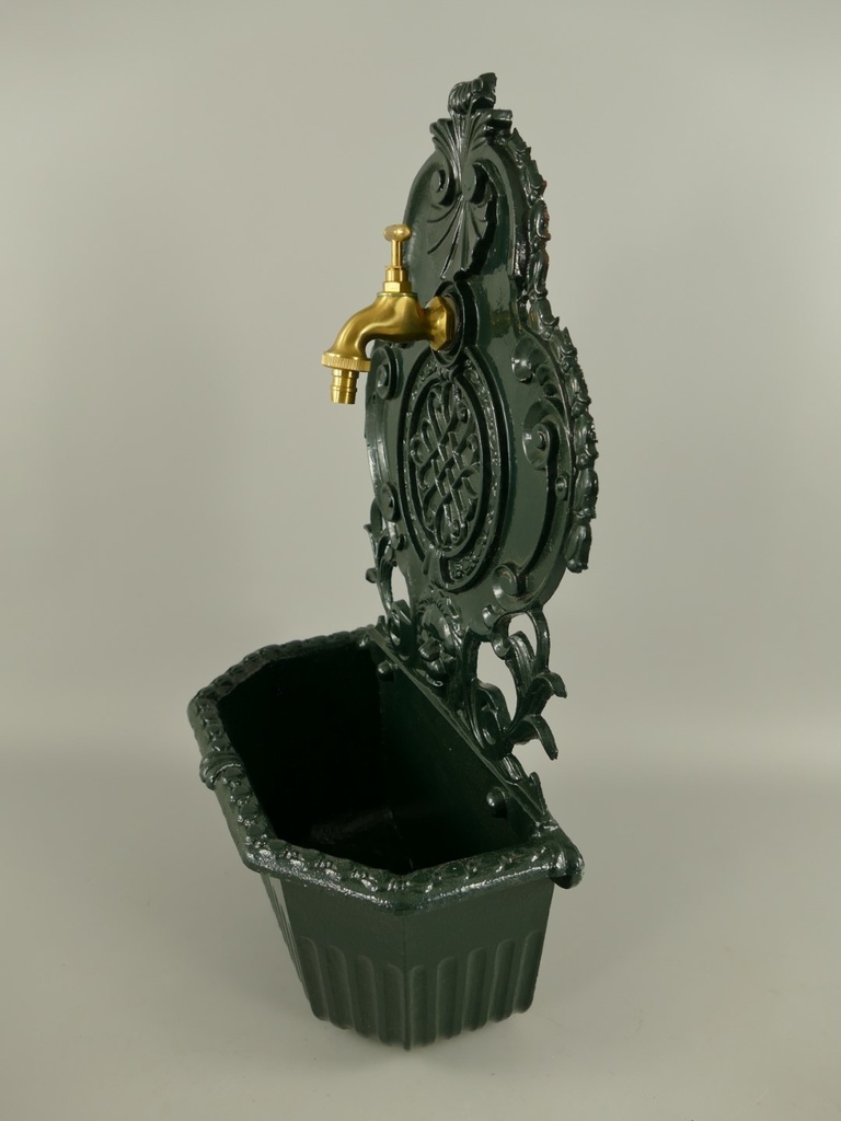 [LA-85848] Wandbrunnen Alu Guß grün H.60cm Bild 5