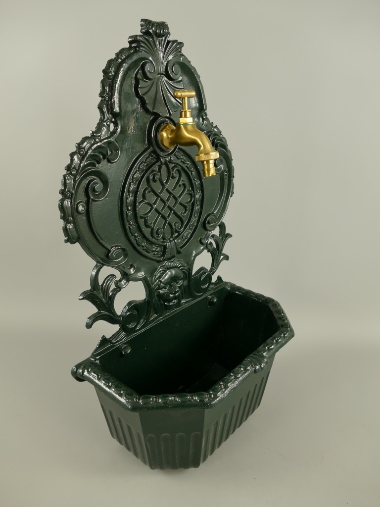 [LA-85848] Wandbrunnen Alu Guß grün H.60cm Bild 6
