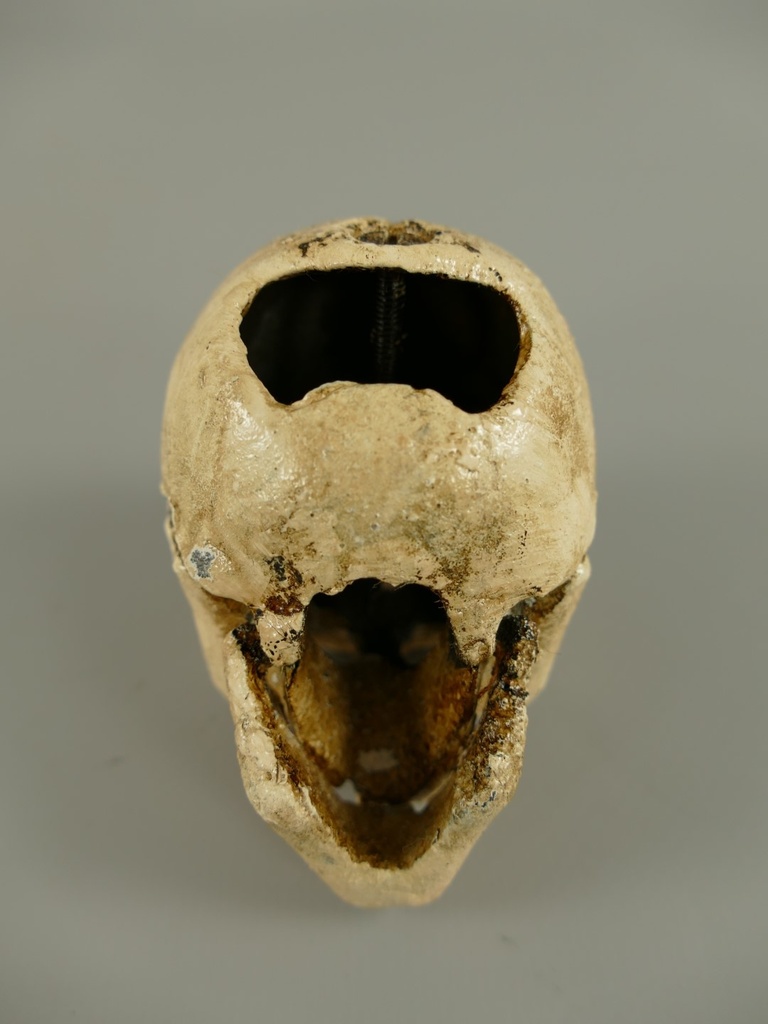 [LA-86035] Totenkopf Flaschenöffner Eisen weiß H.5x7cm Bild 4