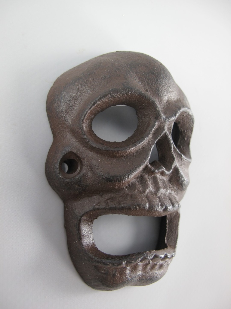 [LA-86119] Totenkopf OFFNER Eisen rustikal braun H.11x8x3cm Bild 2