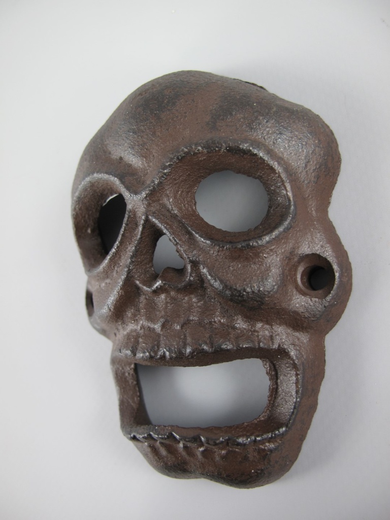 [LA-86119] Totenkopf OFFNER Eisen rustikal braun H.11x8x3cm Bild 3