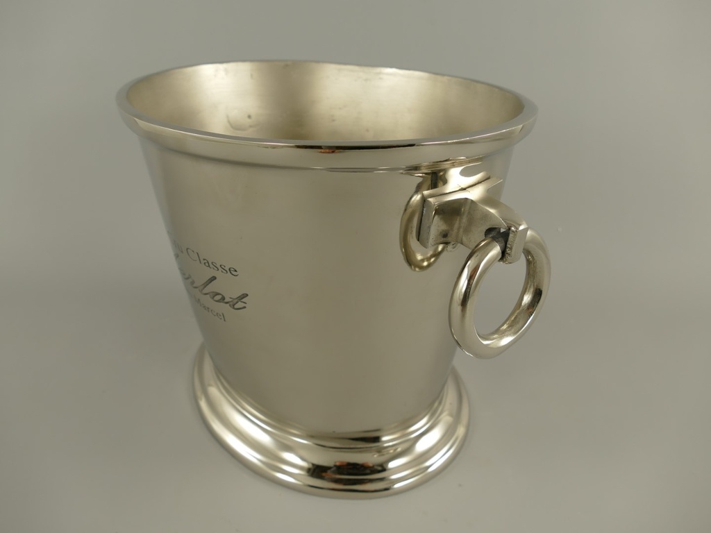 [LA-86178] Weinkühler Sektkühler Alu vernickelt H.25x38cm Bild 3