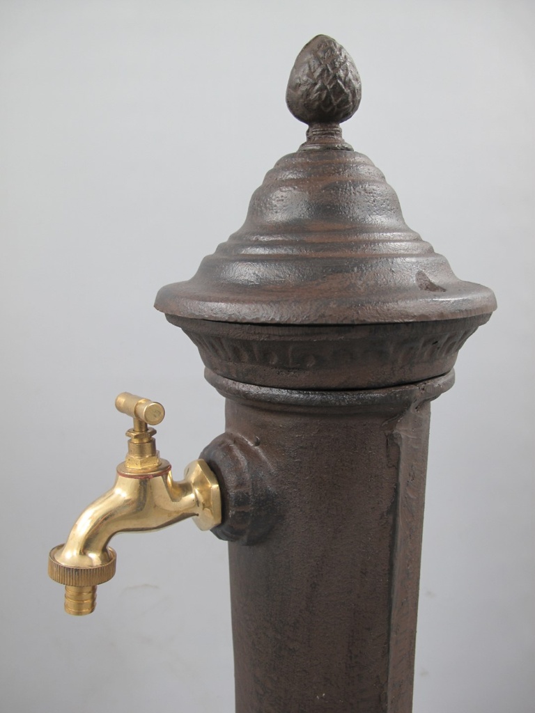 [LA-86191] Zapfsäule Gußeisen rustikal braun H.78x33cm Bild 2