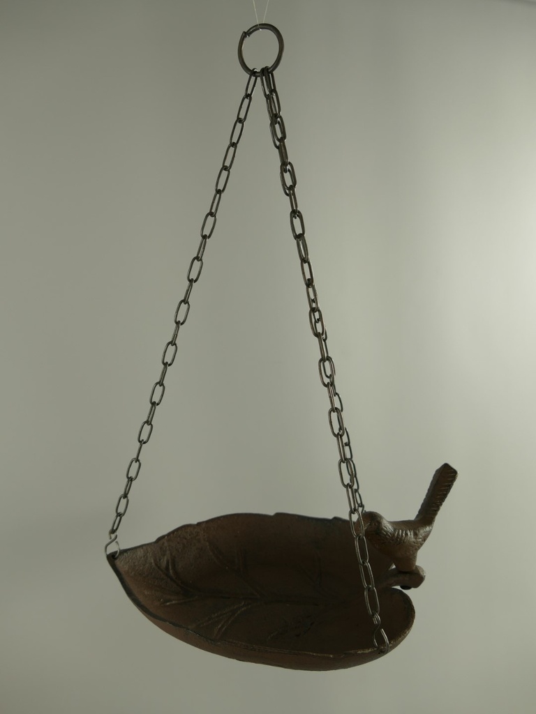 [LA-86231] Vogeltränke/Fütterungspl. Eisen rust. braun H.38cm Bild 2