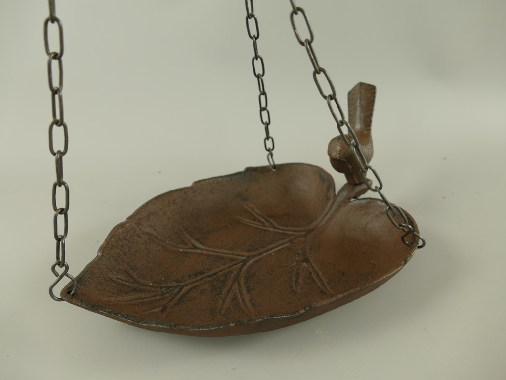 [LA-86231] Vogeltränke/Fütterungspl. Eisen rust. braun H.38cm Bild 3
