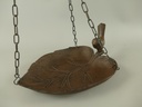 [LA-86231] Vogeltränke/Fütterungspl. Eisen rust. braun H.38cm Bild 3