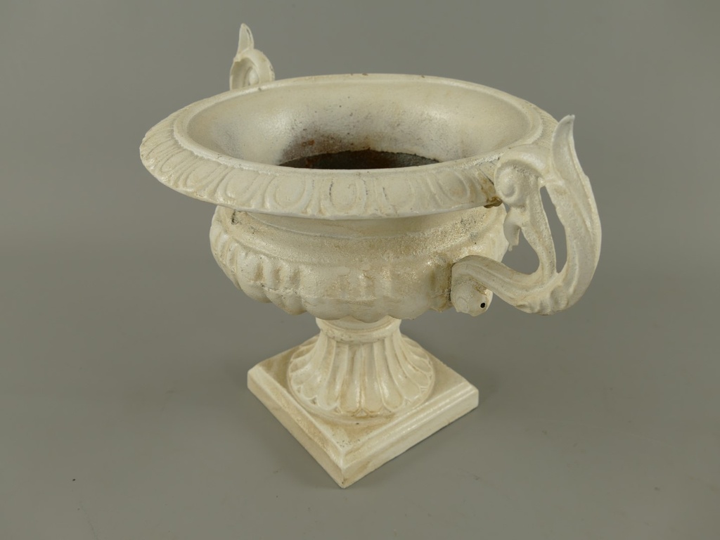 [LA-86288] Urn Antik weiß Eisen H.27x37cm Bild 3