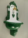 [LA-86349] Wandbrunnen 1867 Alu Guß grün/weiß H.72cm Bild 3