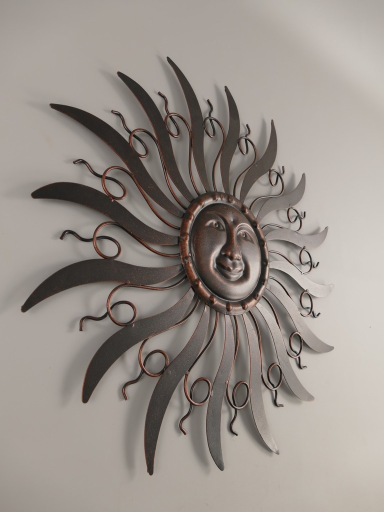 [LA-86388] W.Ornament SON! Eisen Kupfer ant. Braun D.53cm Bild 3