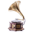 [LA-88221] Trichtergrammofon Grammophon Holz 8-eckig #88221 Bild 2
