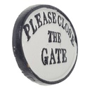 [LA-97040] Wandschild Wandplakette Gusseisen oval - Please close the Gate Bild 3