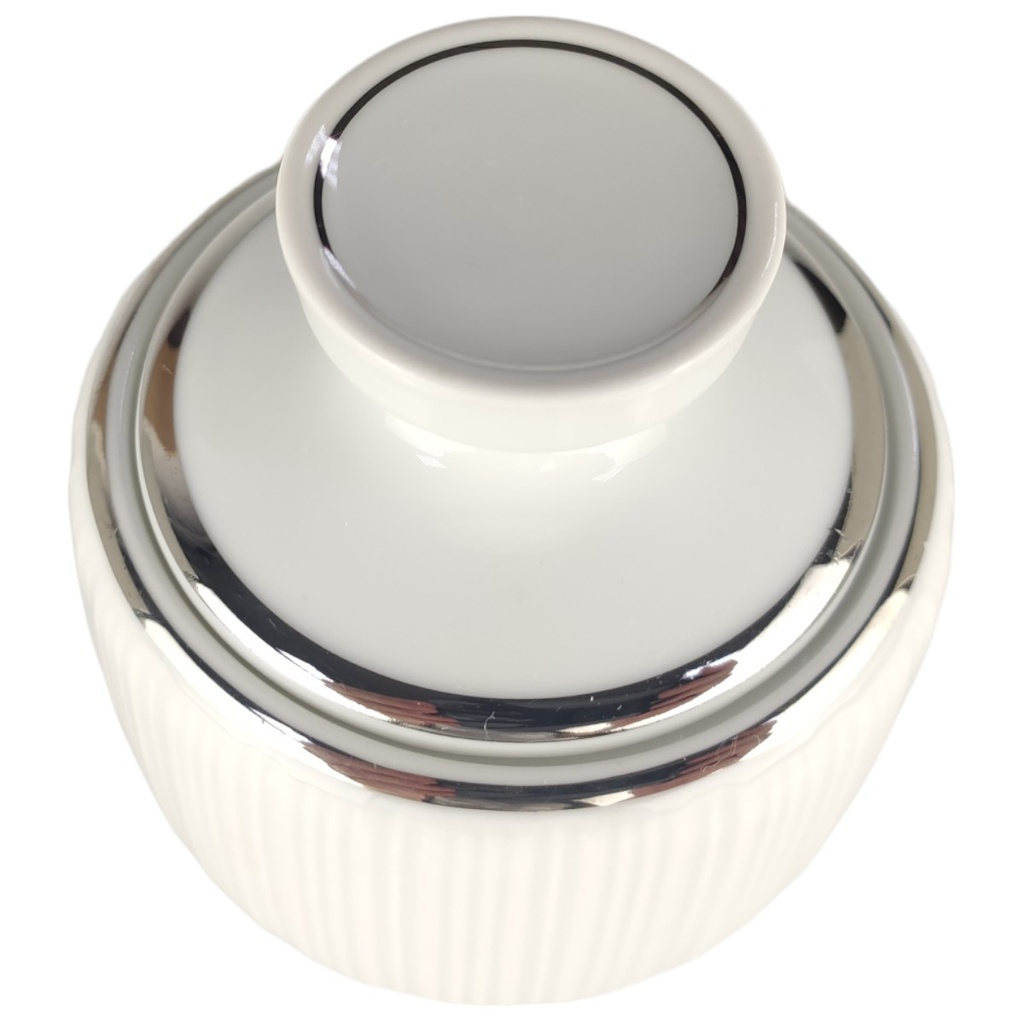 [1806088] Zuckerdose Hutschenreuther Relief Platinrand Bild 2