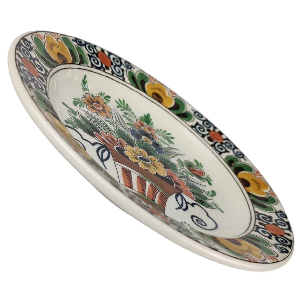 [1816874] Wandteller 22,8 cm Blumendekor Bunt gebraucht - gut Bild 2