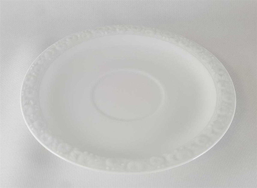 [45812357] Untertasse für Tee 16 cm Rosenthal Maria Weiß Classic Rose gebraucht - sehr gut Bild 4