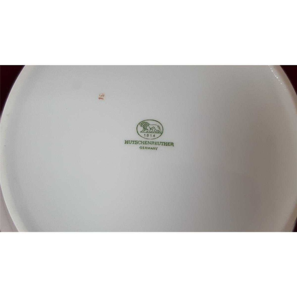 [458128273] Schüssel Golddekor 22,4 cm Hutschenreuther weiß braun gebraucht - gut Bild 4