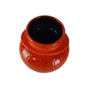 [458138219] Vintage Keramik Blumenvase Orange-Braun H 17,5 D 16 cm Bild 2