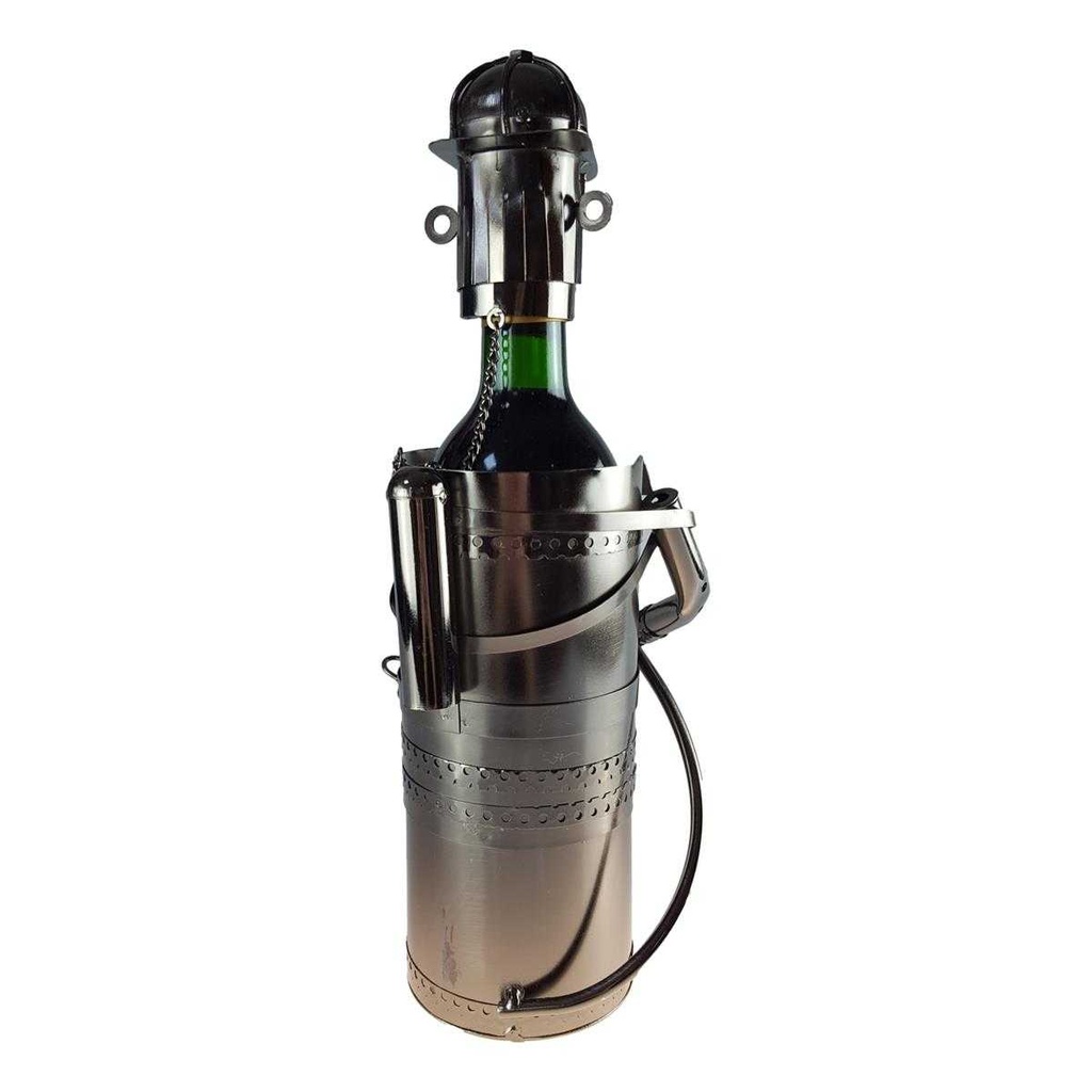 [2119061] Flaschenhalter für Weinflasche Metall Feuerwehrmann Bild 5