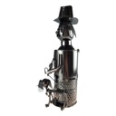 [2119063] Flaschenhalter für Weinflasche Mann Jäger mit Hund Gewehr Metall 15x25x15cm Bild 3