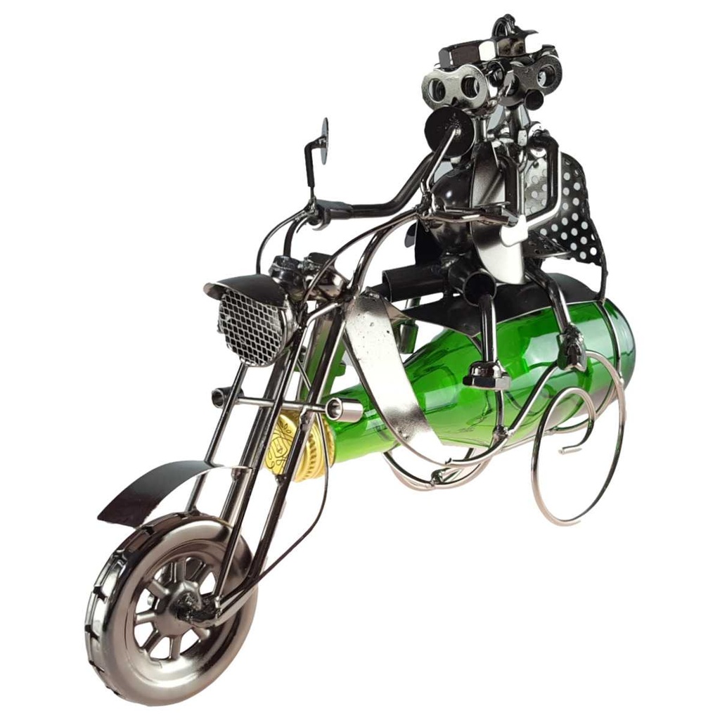 [2119064] Flaschenhalter für Bierflasche Paar auf Motorrad aus Metall (B/H/T) 26x20x10cm Bild 2