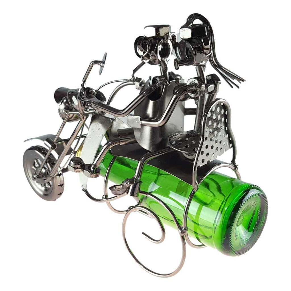 [2119064] Flaschenhalter für Bierflasche Paar auf Motorrad aus Metall (B/H/T) 26x20x10cm Bild 3