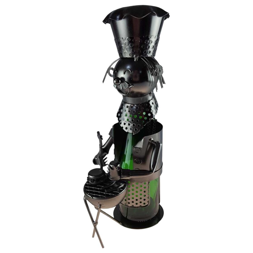 [2119065] Flaschenhalter für Bierflasche Metall Grillmeister Schwarz Bild 2