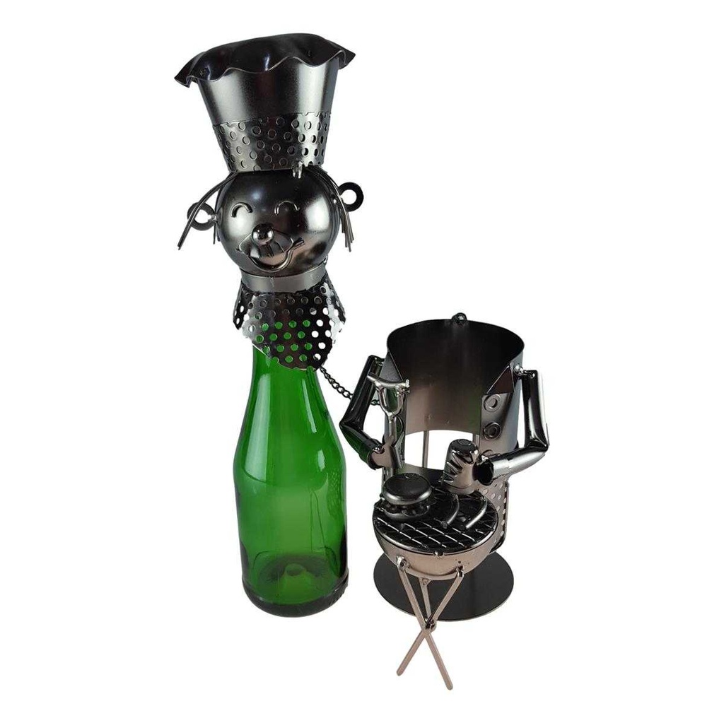 [2119065] Flaschenhalter für Bierflasche Metall Grillmeister Schwarz Bild 5
