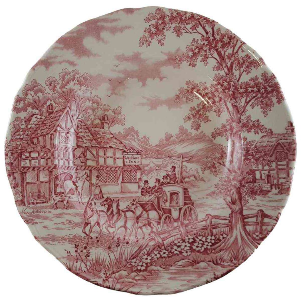 [458140292] Suppenteller 22,7 cm Alfred Meakin Coaching Days Rot gebraucht - sehr gut Bild 2