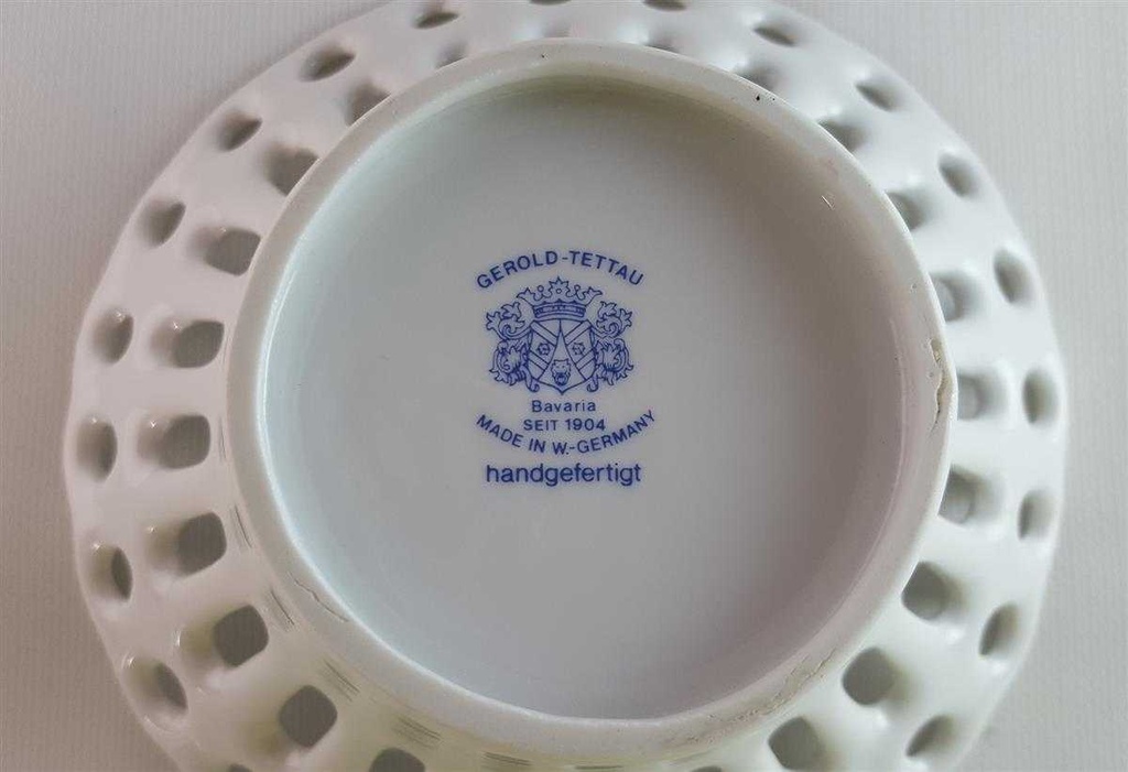 [45814153] Schale Durchbruchschale Durchbrucharbeit 13,2 cm Gerold & Co Blumen gebraucht - gut Bild 6