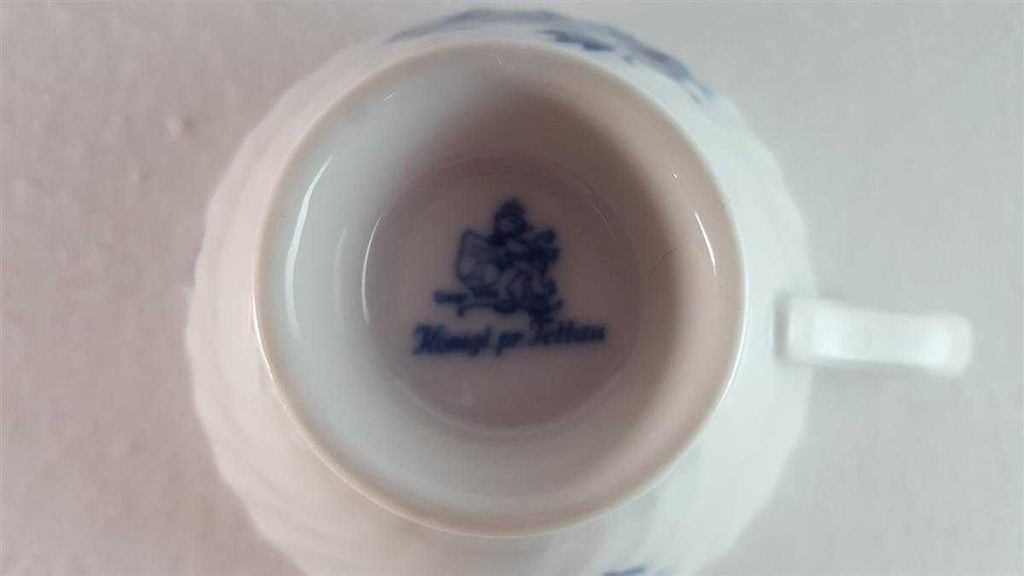 [45814445] Untertasse Kaffeetasse mit Tasse & Royal Tettau Annette blaues Blumendekor Blumen Bild 4