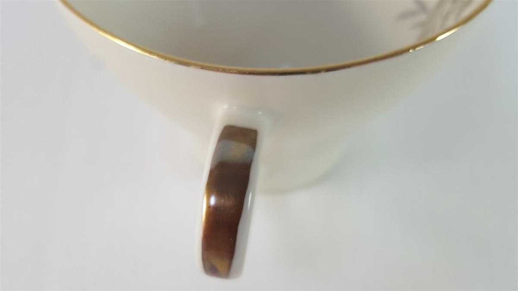 [45815733] Kaffeetasse Tasse Edelstein Bavaria Gräser 20764 Elfenbein gebraucht - gut Bild 3