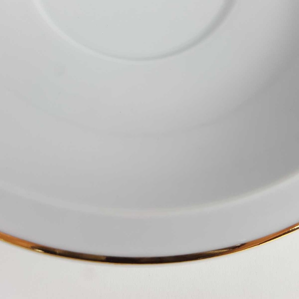 [458164373] Untertasse Goldrand 15,8 cm Burg Lindau Weiß gebraucht - gut Bild 3