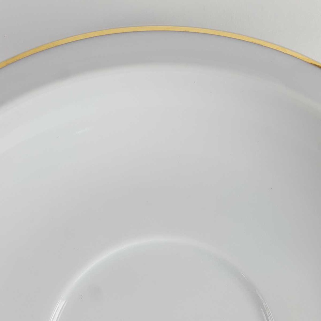 [458164374] Untertasse Goldrand 16,1 cm Burg Lindau Weiß gebraucht - gut Bild 4
