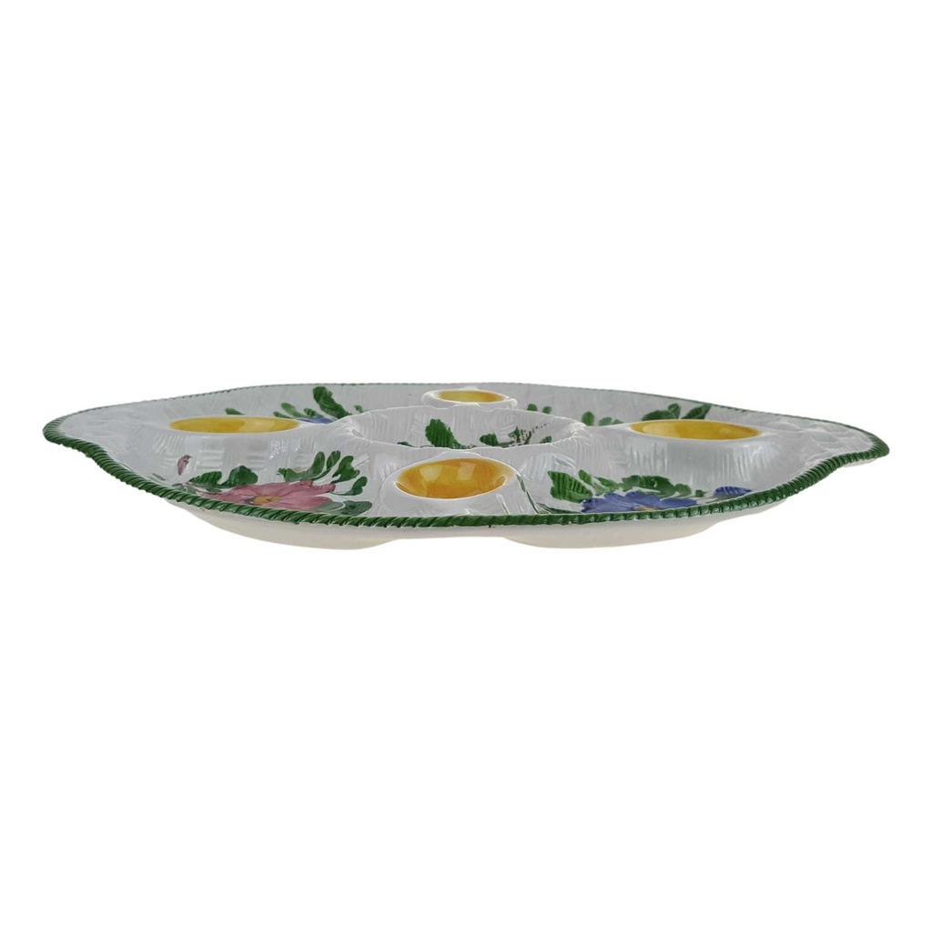 [458167185] Eierplatte Blumen Keramik Vintage/Retro-Stil Bild 3