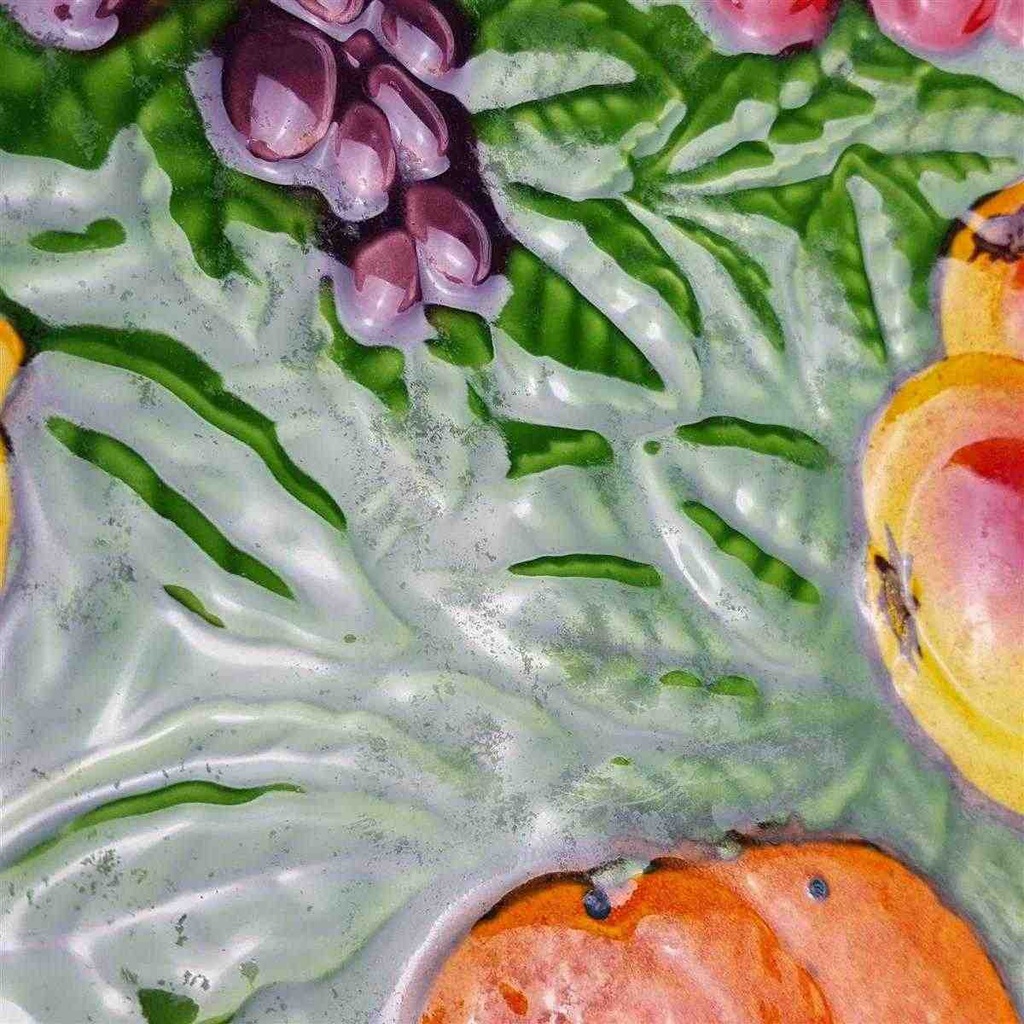[458167220] Vintage/Retro-Stil Obstschale auf Fuß Obstmotiv Keramik Bild 3