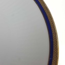 [458168449] Servierplatte Goldrand 37,5x24,9 cm Bareuther Waldsassen geriffelt Blauband Weiß gebraucht - gut Bild 3