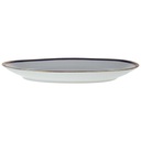 [458168450] Servierplatte Goldrand 31,5x21,2 cm Bareuther Waldsassen geriffelt Blauband Weiß gebraucht - gut Bild 2
