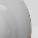 [458168451] Schüssel Goldrand 20 cm Bareuther Waldsassen geriffelt Blauband Weiß gebraucht - gut Bild 3