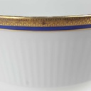 [458168451] Schüssel Goldrand 20 cm Bareuther Waldsassen geriffelt Blauband Weiß gebraucht - gut Bild 4