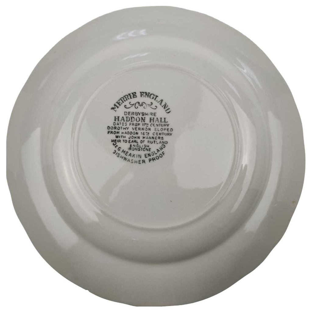 [458168633] Kuchenteller Dessertteller 20,2 cm J & G Meakin England Haddon Hall Rot Historismus gebraucht - gut Bild 3